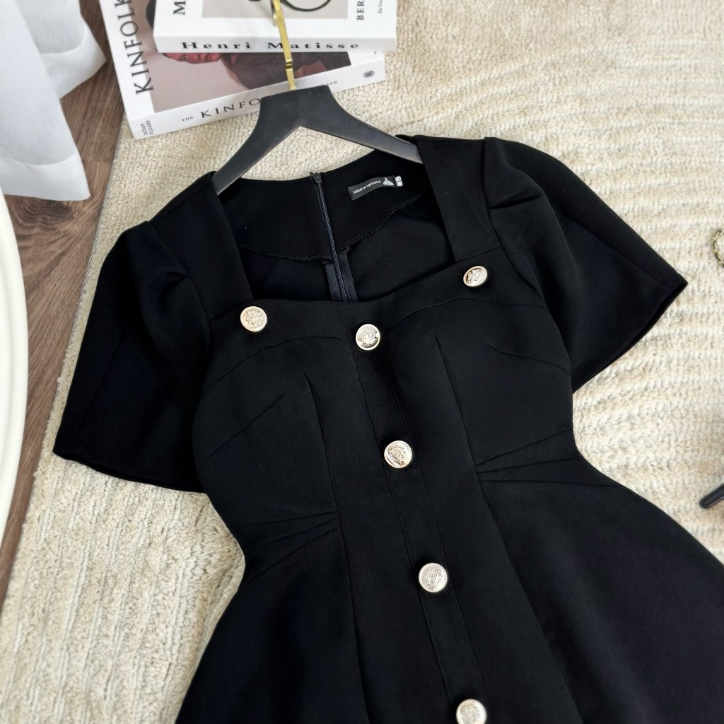 Váy đầm bigsize nữ dự tiệc đi chơi kiểu 8 nút chất vải tuyết mưa cao cấp thuynguyenbigsize.vn 50 - 90 kg