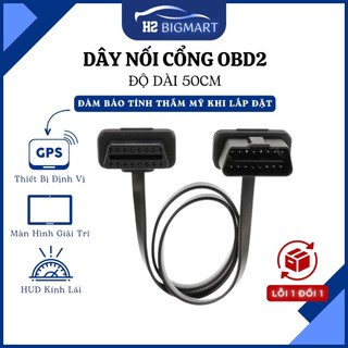 Dây cáp nối dài cổng obd2, dây cáp chuẩn đoán lỗi, độ dài 50cm 16 chân, hàng loại 1 bm71