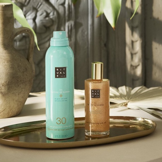 Rituals dầu khô đa năng tinh chất ánh kim lotus & white tea soul shimmer body oil
