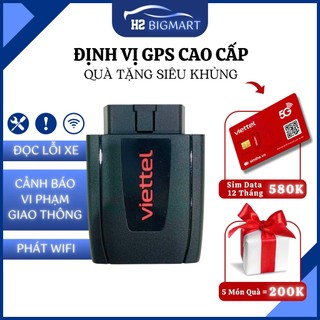 Thiết bị định vị ô tô gps mini không dây siêu nhỏ thông minh Viettel, bảo hành 12 tháng, lắp qua cổng OBD2 BM84