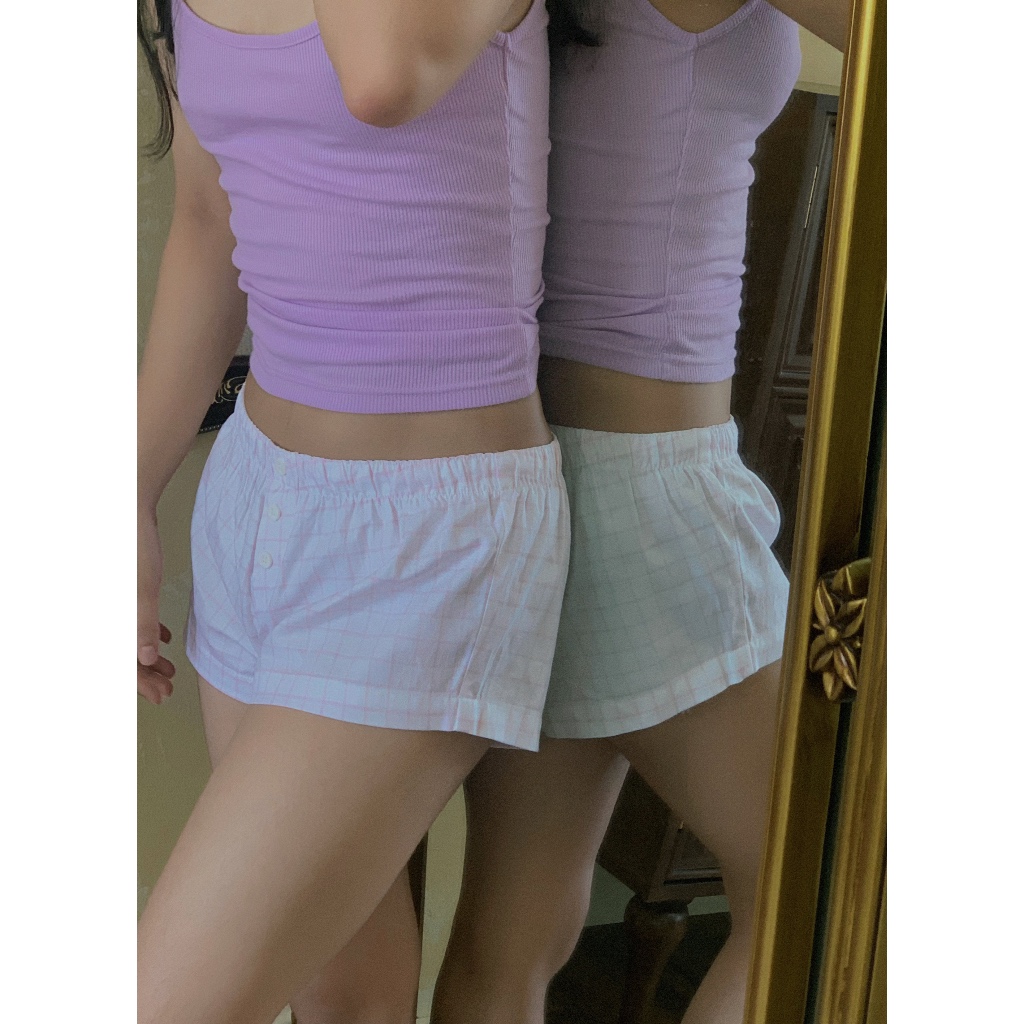 Tender short | Quần short lưng chun cạp thấp không hằn da, mẫu trendy mới lạ