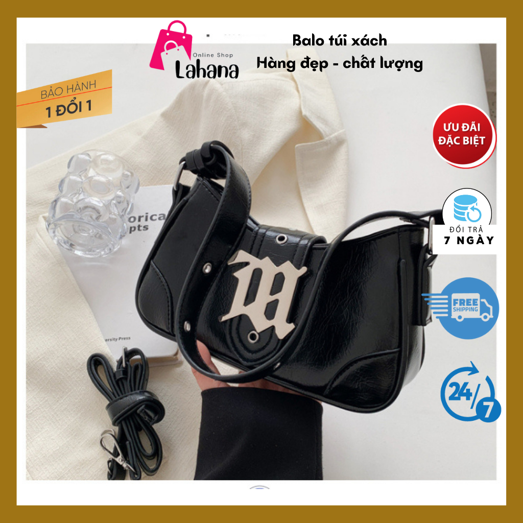 Túi xách đeo chéo đeo vai nữ, túi kẹp nách mẫu mới da mềm thời trang sành điệu sang chảnh LAHANA LK88