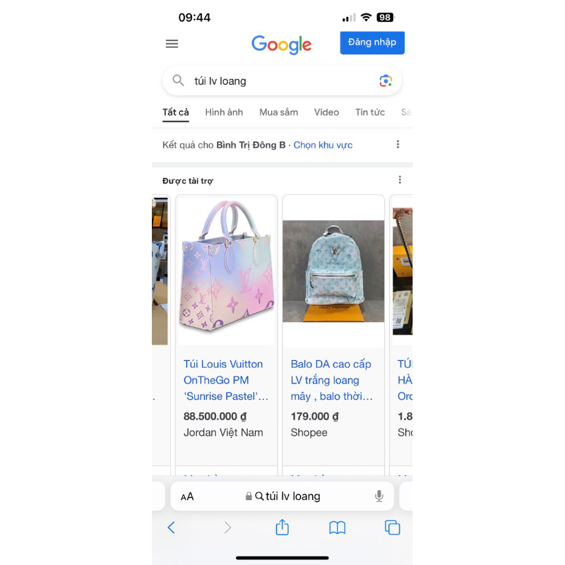 Túi tote nevefuf ombre cod