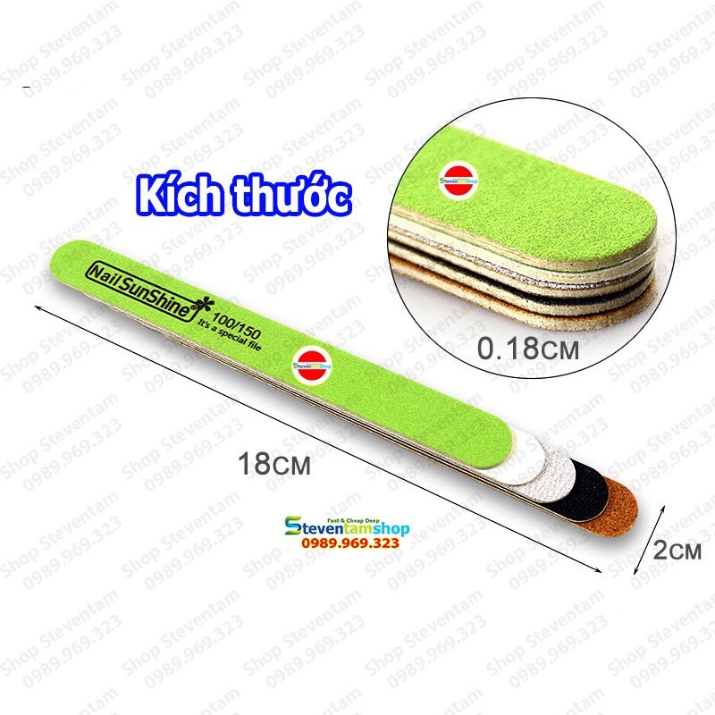 Dũa móng thật hiệu Sunshine full các loại nhám