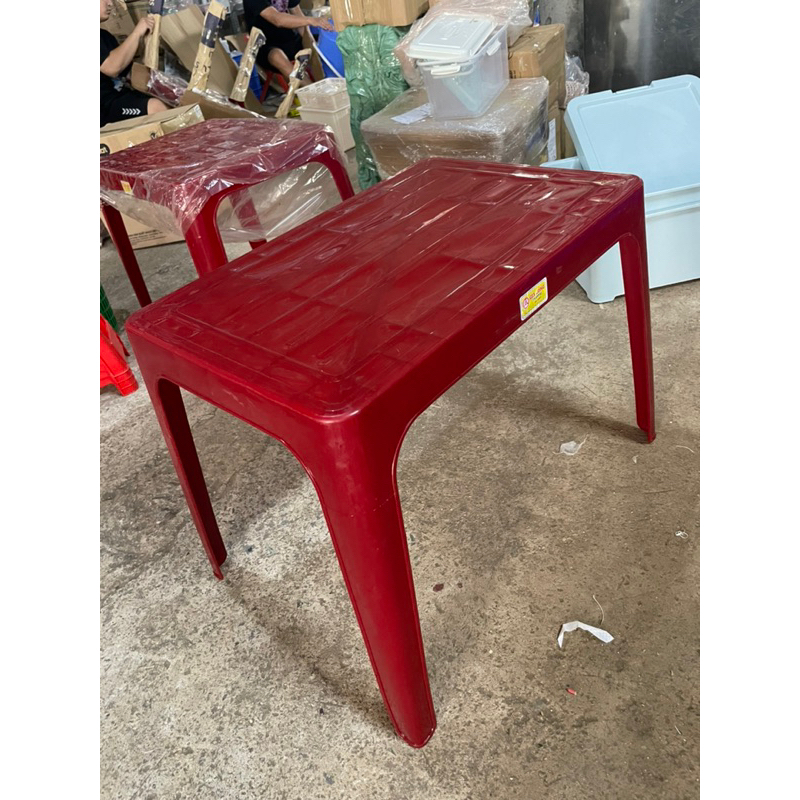 Bàn nhựa vuông quán nước Gia Long cao cấp 64x41x51 màu đỏ, xanh, vàng