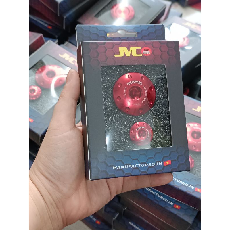 ỐC CHỤP MÂM LỬA HD NHÔM ĐỎ (GIÁ 1 BỘ 2 CHI TIẾT)