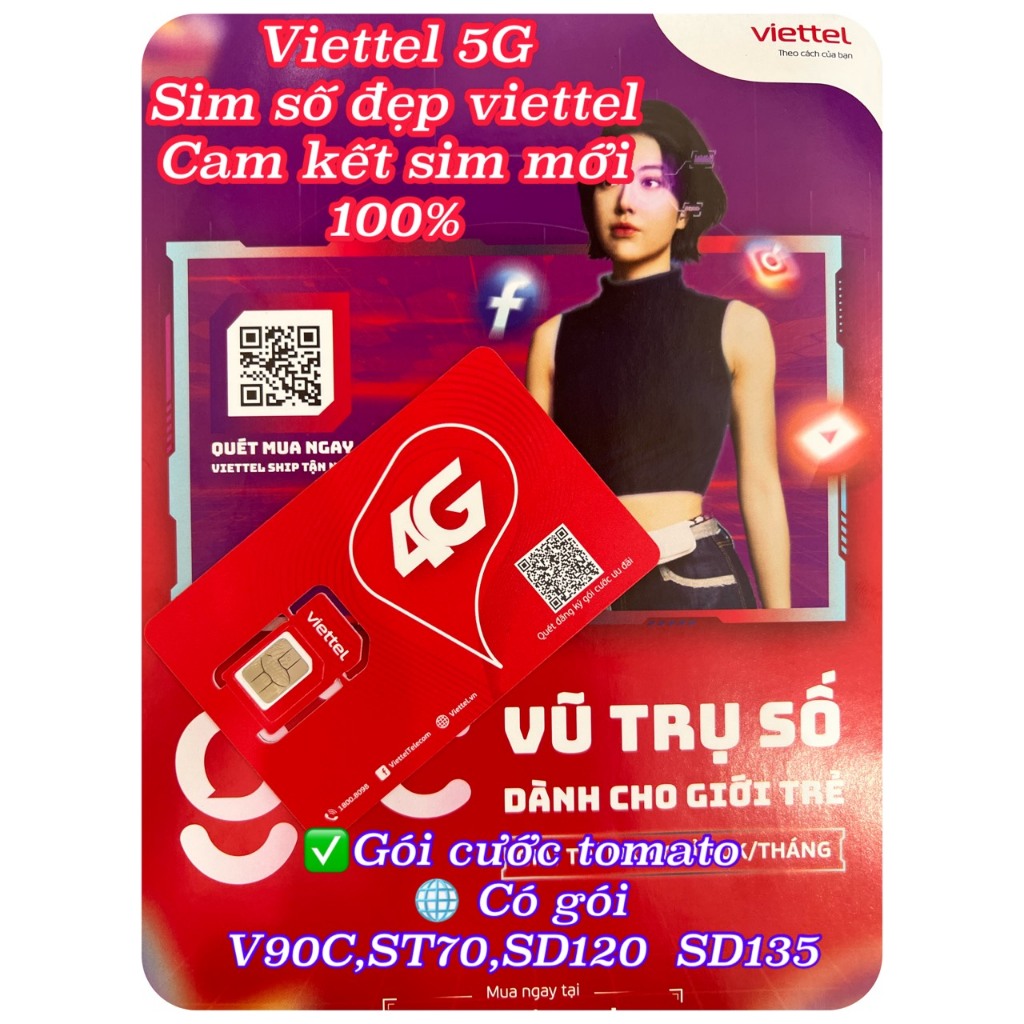 Sim Viettel 4G giá Thanh lý mua cho hoc sinh, sinh viên