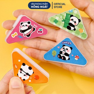  Ghim kẹp giấy hình tam giác họa tiết hoạt hình cute kẹp bướm màu kẹp giấy bằng nhựa trong suốt đồ dùng học tập KG14 