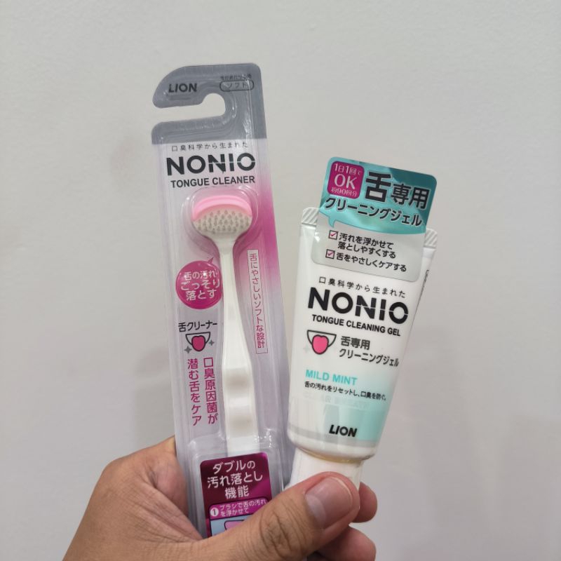 Tuyp gel làm sạch lưỡi Nonio 45g, Cây cạo lưỡi Nonio Nhật Bản