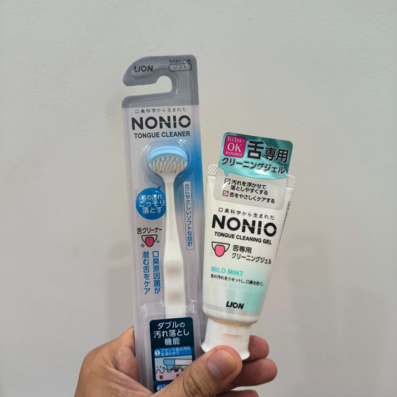 Tuyp gel làm sạch lưỡi Nonio 45g, Cây cạo lưỡi Nonio Nhật Bản