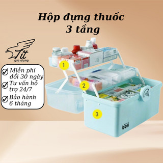 Hộp đựng thuốc gia đình, hộp để thuốc, hộp đựng thuốc chia ngăn, hộp đựng y tế