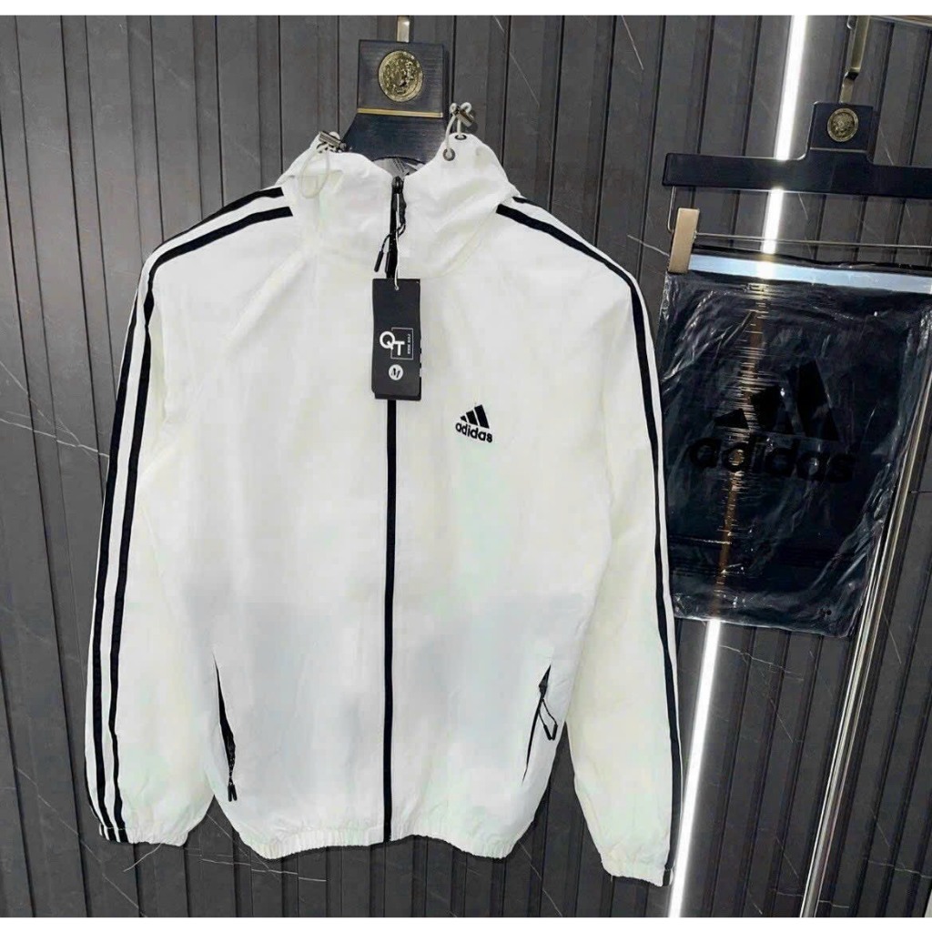 Áo Khoác Gió Phối Viền Kẻ Sọc 2 Lớp Dày Dặn A12