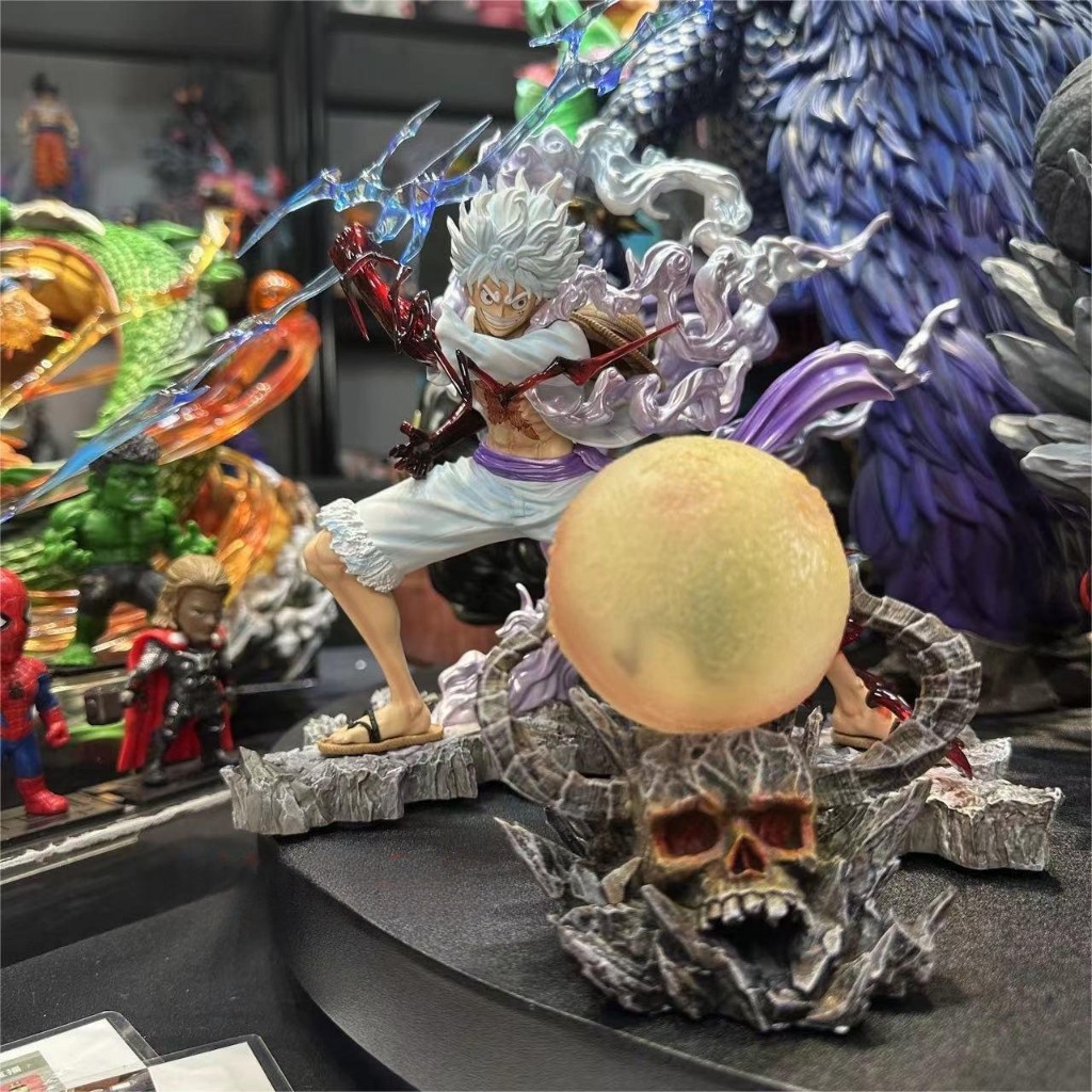 MH97 - Mô Hình Cao Cấp Luffy Gear 5 Thần Mặt Trời Nika Có Đen Led  Cao 23cm - Mô Hình One Piece