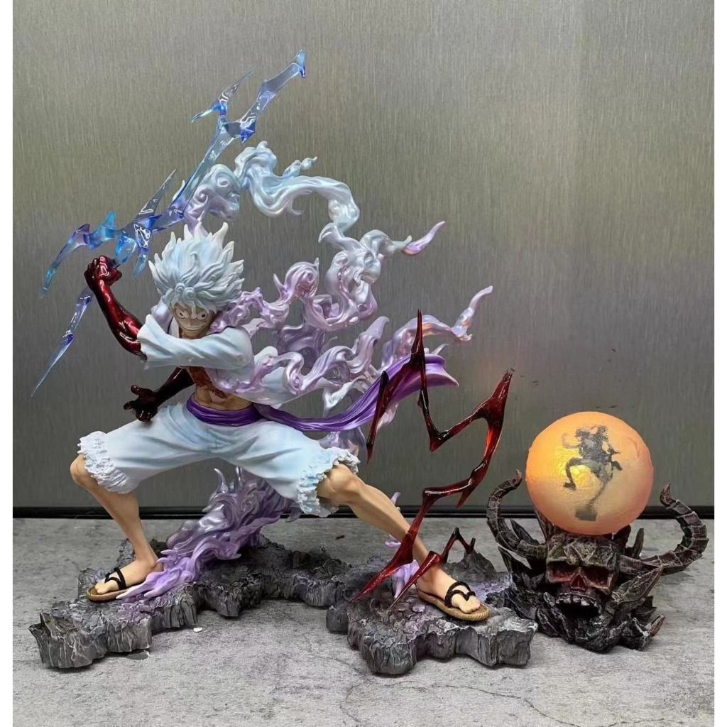 MH97 - Mô Hình Cao Cấp Luffy Gear 5 Thần Mặt Trời Nika Có Đen Led  Cao 23cm - Mô Hình One Piece