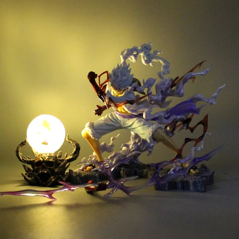 MH97 - Mô Hình Cao Cấp Luffy Gear 5 Thần Mặt Trời Nika Có Đen Led  Cao 23cm - Mô Hình One Piece