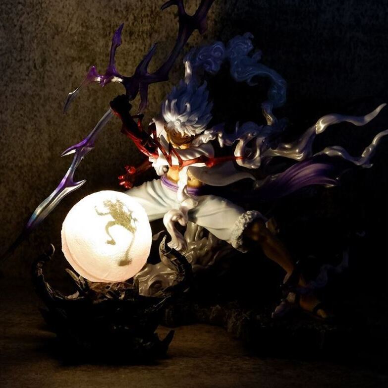 MH97 - Mô Hình Cao Cấp Luffy Gear 5 Thần Mặt Trời Nika Có Đen Led  Cao 23cm - Mô Hình One Piece