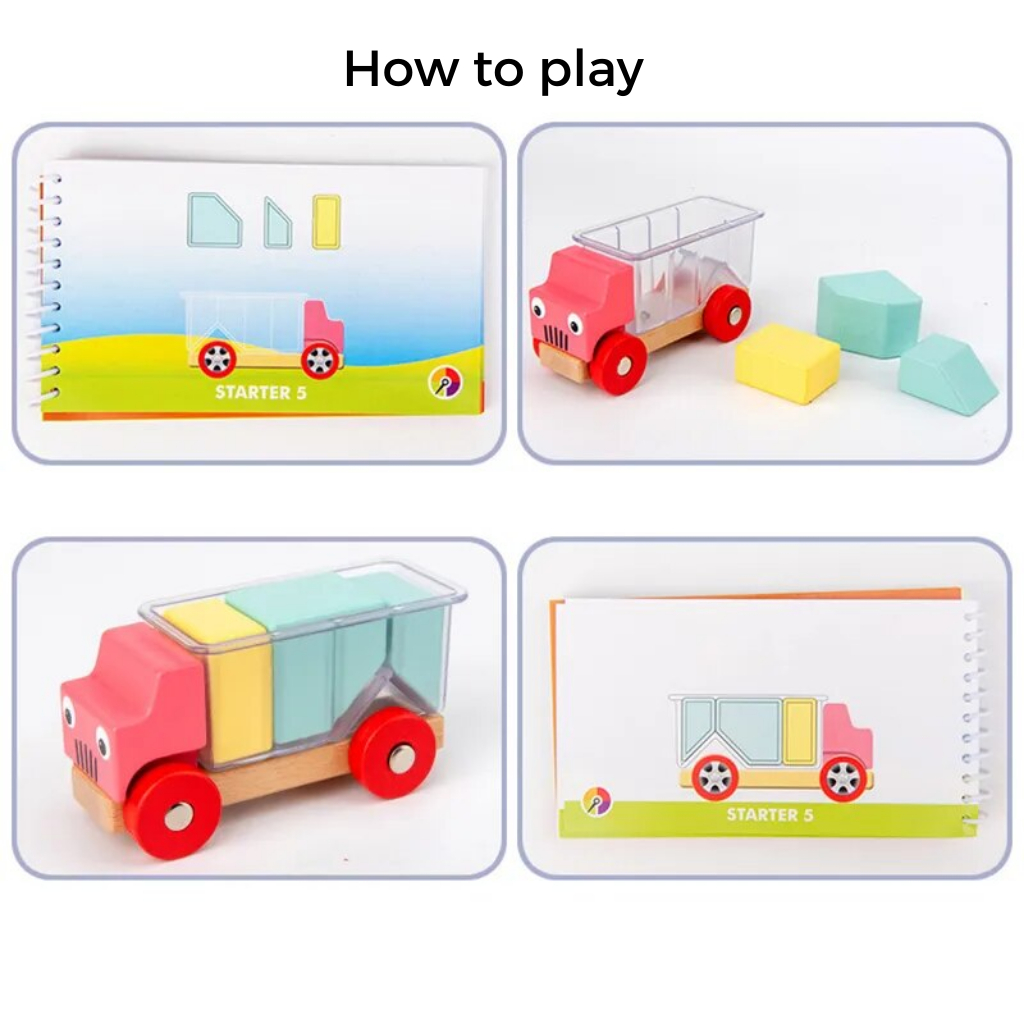Đồ Chơi Giải Đố Sắp Xếp Khối Gỗ Vào Xe Tải Neo Town - Đồ Chơi Phát Triển Tư Duy Cho Trẻ
