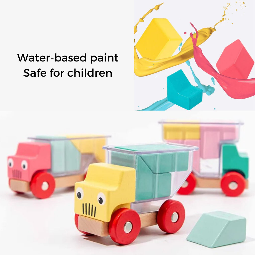 Đồ Chơi Giải Đố Sắp Xếp Khối Gỗ Vào Xe Tải Neo Town - Đồ Chơi Phát Triển Tư Duy Cho Trẻ