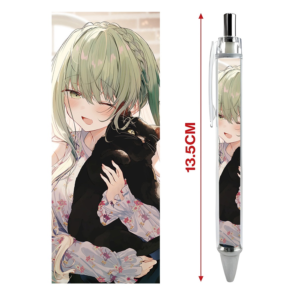 Bút viết In hình Anime Manga Cecilia và Lawrence Shiro Seijo to Kuro Bokushi Hình in sắc nét  Bút Gel ngòi 0.5mm- 2D Tộc