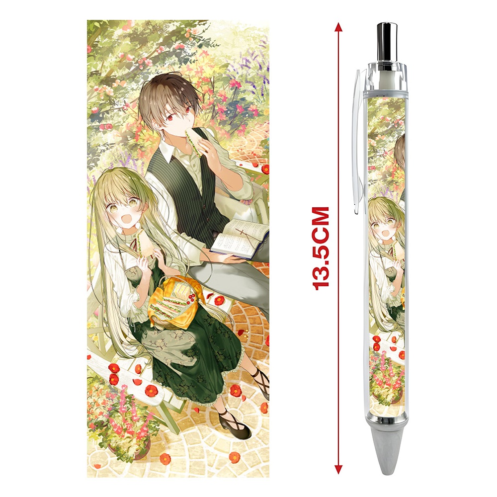 Bút viết In hình Anime Manga Cecilia và Lawrence Shiro Seijo to Kuro Bokushi Hình in sắc nét  Bút Gel ngòi 0.5mm- 2D Tộc