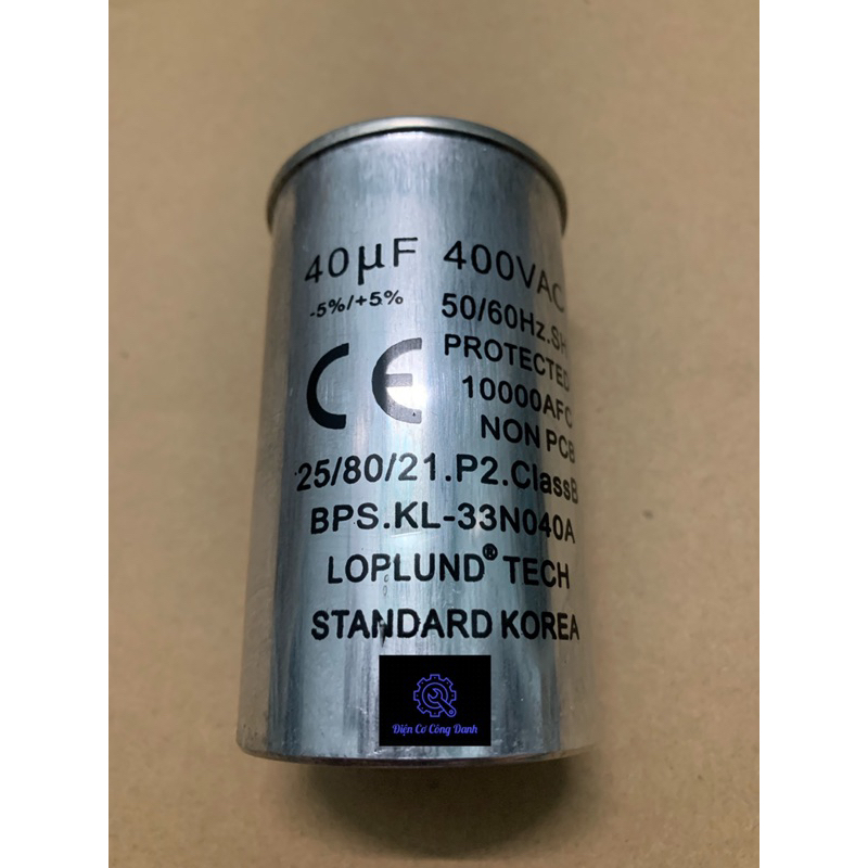 Tụ nhôm Loplund 400VAC 40uf