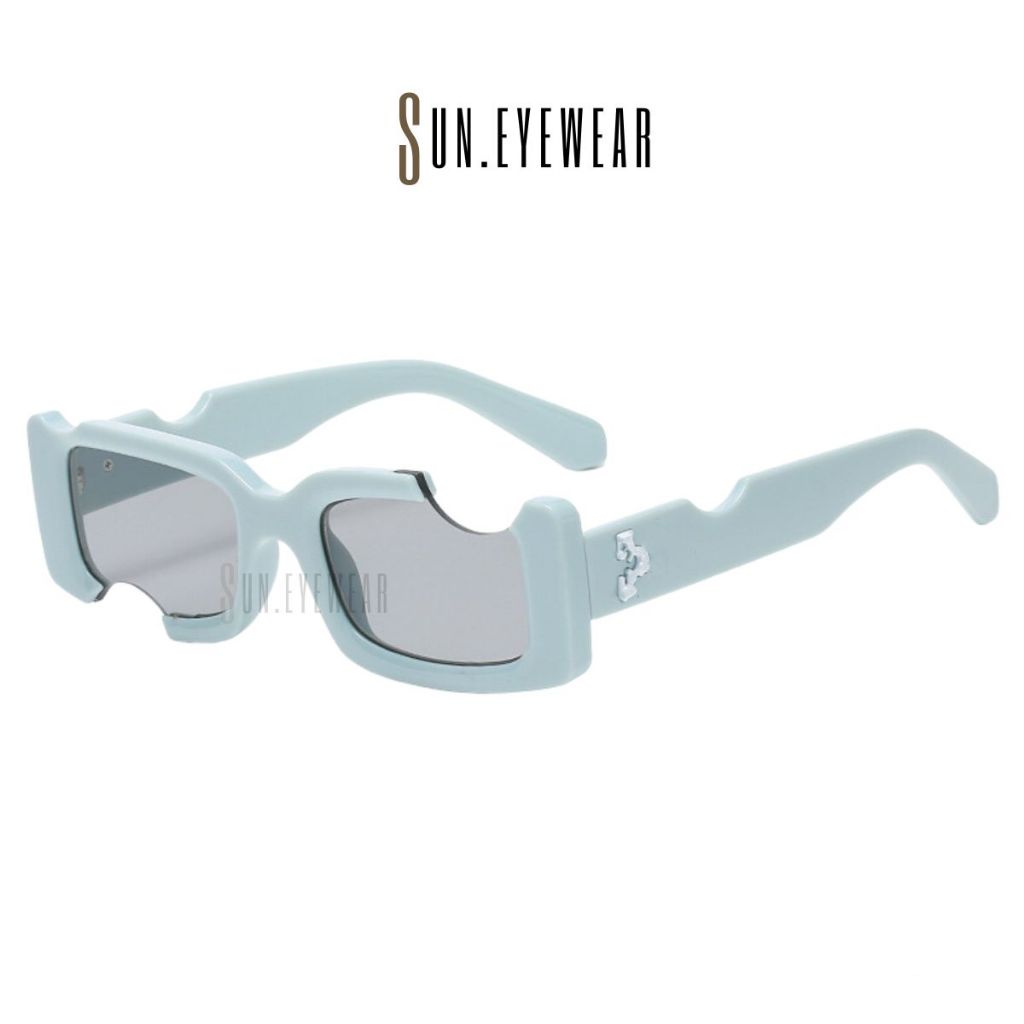 Kính mát thời trang nam nữ OFFW gọng nhựa mắt vuông khuyết - Sun Eyewear