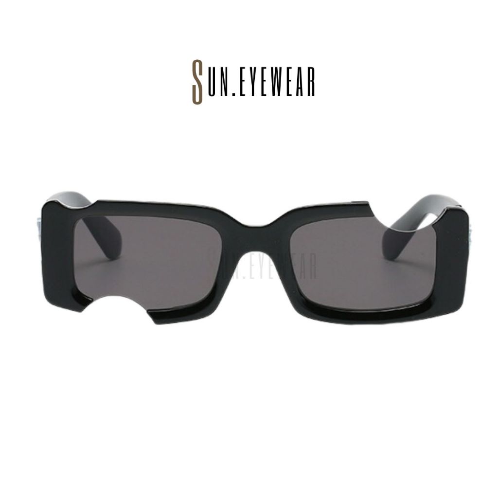 Kính mát thời trang nam nữ OFFW gọng nhựa mắt vuông khuyết - Sun Eyewear