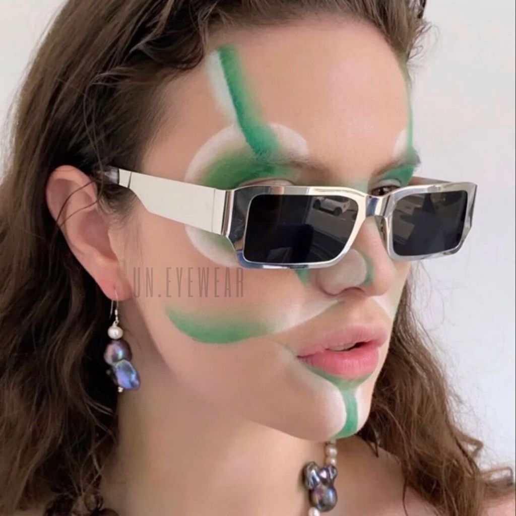 Kính mát thời trang nam nữ gọng mạ kim loại bóng - Sun Eyewear