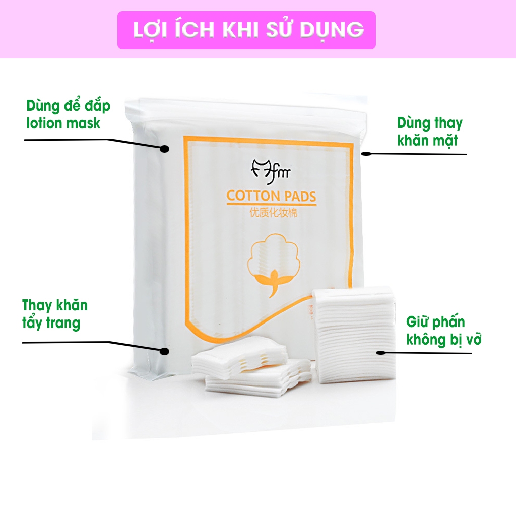 Combo 5 Túi Bông Tẩy Trang Cotton Pads 222 Miếng