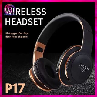 Tai nghe bluetooth không dây chụp tai gaming p17 có micro tai nghe nhạc không dây thể thao cao cấp