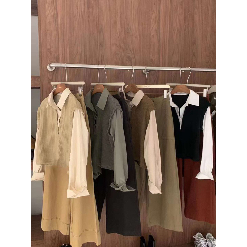 Áo sơ mi gile may liền COMIC