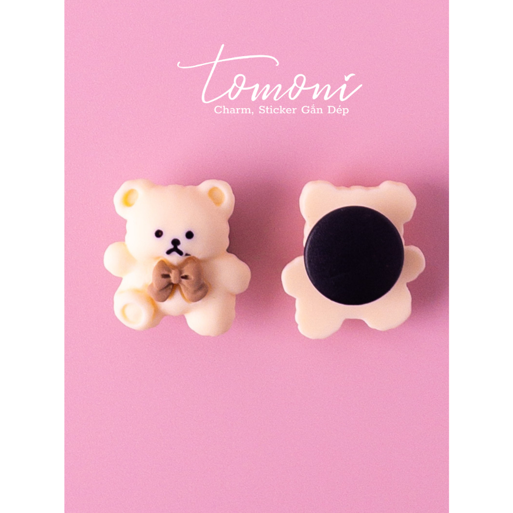 Nút Gắn Jibbitz, Sticker, Charm Trang Trí Giày Dép Hình Gấu, Thỏ Đáng Yêu, Xinh Xắn - HQ37
