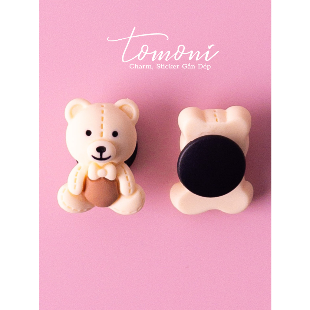 Nút Gắn Jibbitz, Sticker, Charm Trang Trí Giày Dép Hình Gấu, Thỏ Đáng Yêu, Xinh Xắn - HQ37