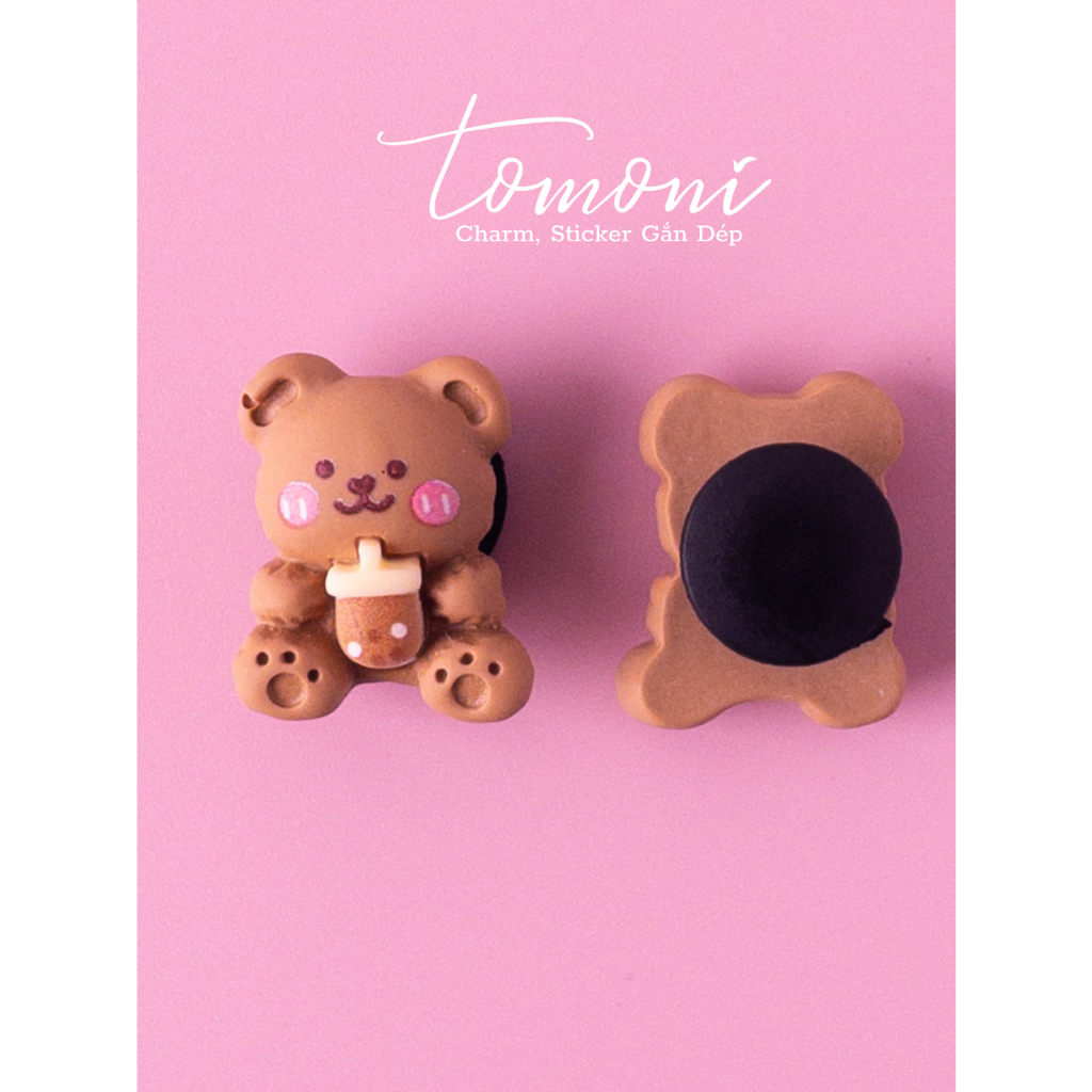 Nút Gắn Jibbitz, Sticker, Charm Trang Trí Giày Dép Hình Gấu, Thỏ Đáng Yêu, Xinh Xắn - HQ37