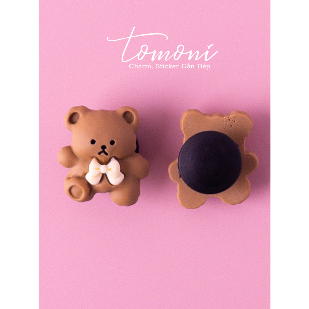 Nút Gắn Jibbitz, Sticker, Charm Trang Trí Giày Dép Hình Gấu, Thỏ Đáng Yêu, Xinh Xắn - HQ37