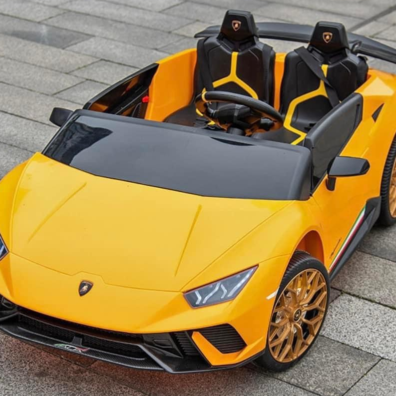 Ô Tô Điện Porscher AT 1719 & Lamboghini S311 2 Chỗ Bánh Cao Su Ghế Da Sơn Tĩnh Điện Bản Quyền Cao Cấp