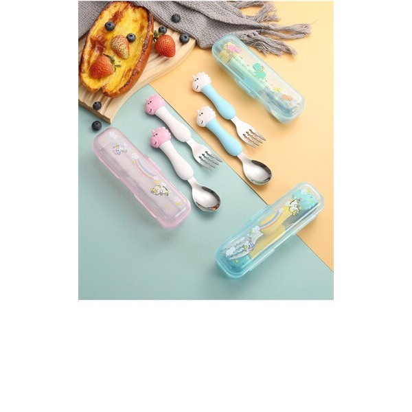 Bộ thìa nĩa đũa tập dặm cho bé hình khủng long