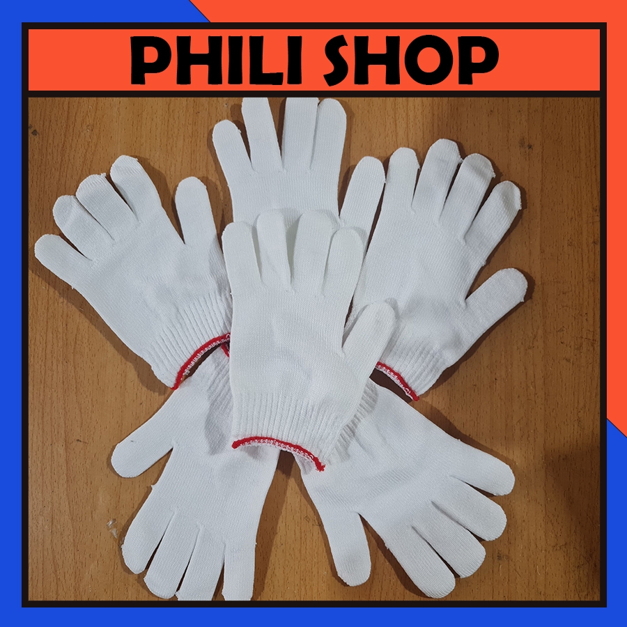 1 đôi bao tay bảo hộ lao động, màu trắng , poly 40 gam