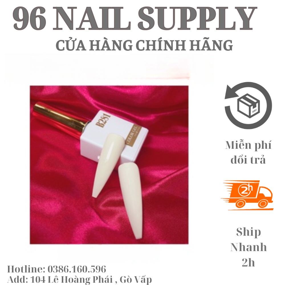 Sơn Gel Trắng - Đen- Trắng đục - Trắng Sữa B281 Cao Cấp