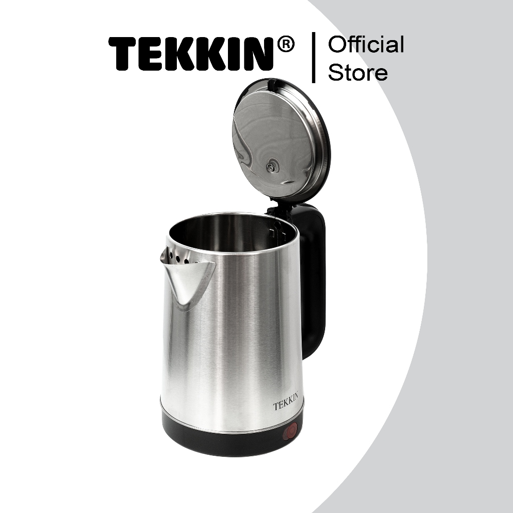 Ấm Siêu Tốc Tự Ngắt INOX TEKKIN TI-2848 Dung Tích Lớn 2.3L (Dung Tích Sử Dụng 1.8L) 1500W Bảo Hành 12 Tháng