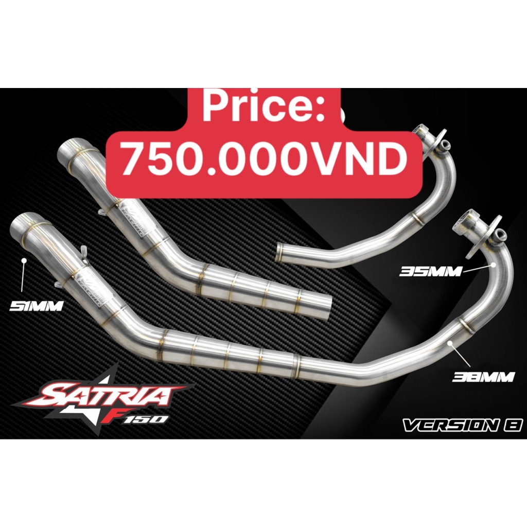 Cổ pô tăng 2 khúc R8 Racing xịn raider Satria Fi