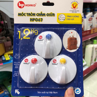 Móc dán tường hofaco - móc tròn chấm giữa hpg67