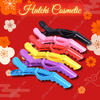 Kẹp mỏ vịt, kẹp cá sấu làm tóc nhựa chuyên dụng 5 chiếc giúp chia tóc, cố định, tạo kiểu tóc