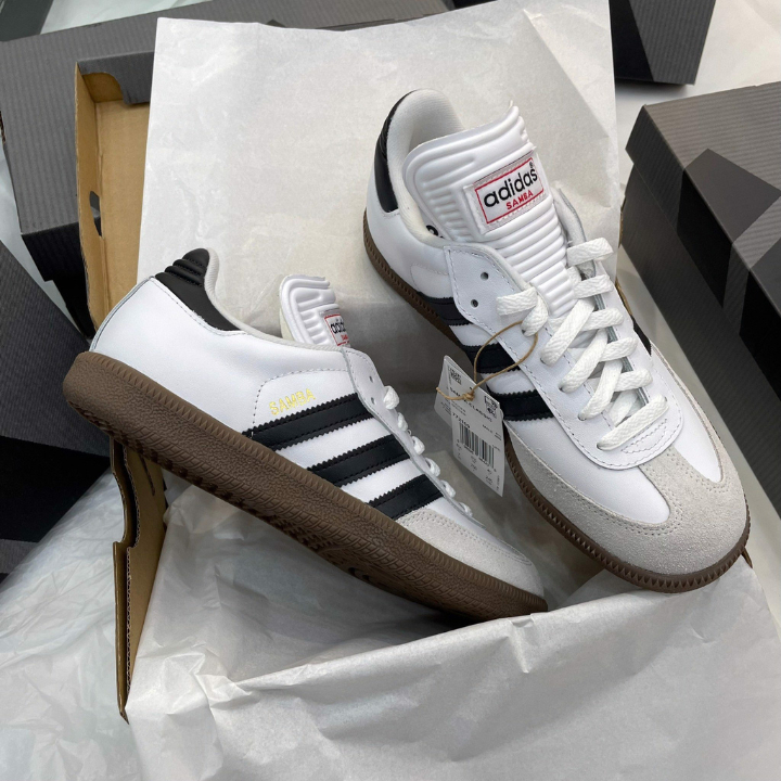 Giày Adidas Samba Classic Đen Trắng Nam Nữ, Giày Sneaker Samba Black White Full Box Bill
