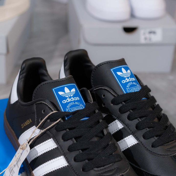 Giày Adidas Samba Classic Đen Trắng Nam Nữ, Giày Sneaker Samba Black White Full Box Bill