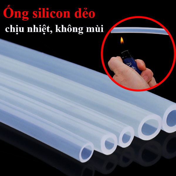 (1 mét) Ống silicon dẻo chịu nhiệt, không mùi