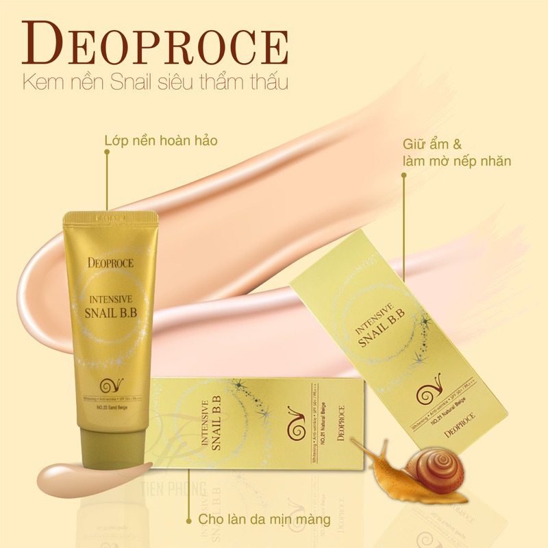 KEM NỀN SNAIL SIÊU THẨM THẤU DEOPROCE SPF50/PA+++