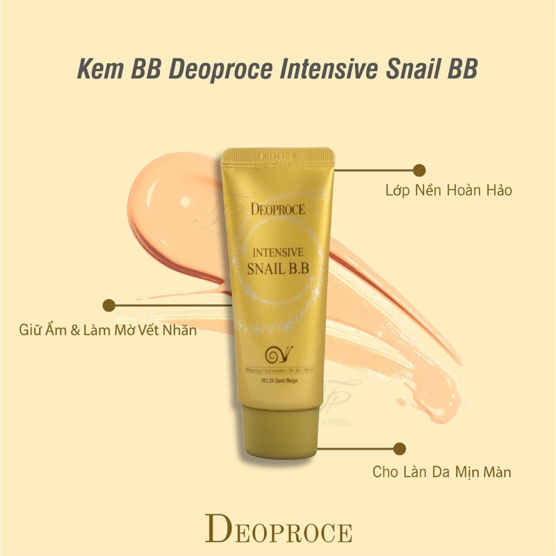 KEM NỀN SNAIL SIÊU THẨM THẤU DEOPROCE SPF50/PA+++