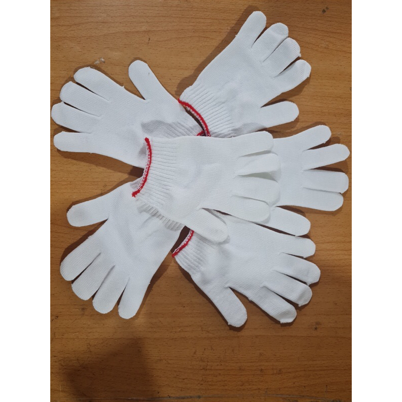 1 đôi bao tay bảo hộ lao động, màu trắng , poly 40 gam