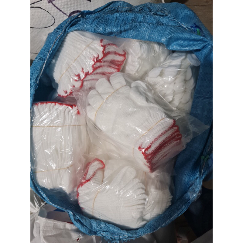 1 đôi bao tay bảo hộ lao động, màu trắng , poly 40 gam